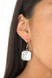D196 - Me, Myself, and IDOL White Earrings by Paparazzi Accessories on Fancy5Fashion.com