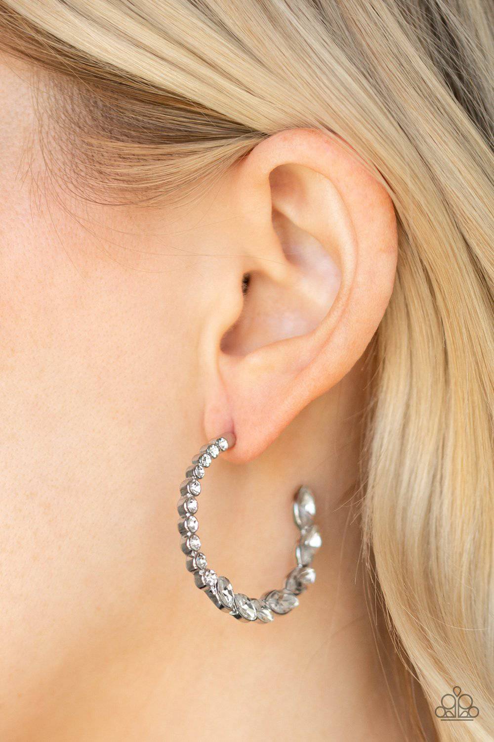 D249 - Prime Time Princess Hoop Earring by Paparazzi Accessories on Fancy5Fashion.com