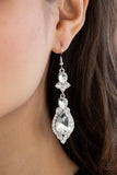 D369 - Fully Flauntable White Earring by Paparazzi Accessories on Fancy5Fashion.com