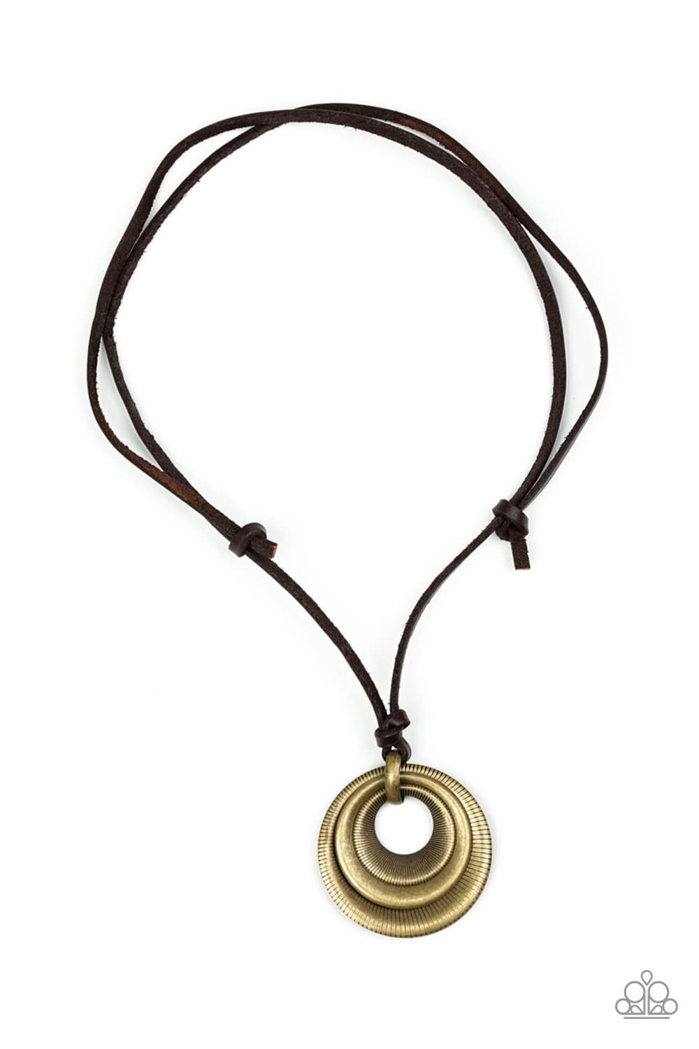 A268 - Desert Spiral Brass Necklace by Paparazzi Accessories on Fancy5Fashion.com