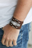 B166 - Rural Ranger Brown Urban Bracelet by Paparazzi Accessories on Fancy5Fashion.com