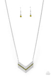 A112 - Armed and FABULOUS Green Necklace by Paparazzi Accessories on Fancy5Fashion.com