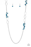 A113 - Flirty Foxtrot Blue Necklace by Paparazzi Accessories on Fancy5Fashion.com