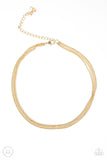 A135 - If You Dare Gold Necklace by Paparazzi Accessories on Fancy5Fashion.com
