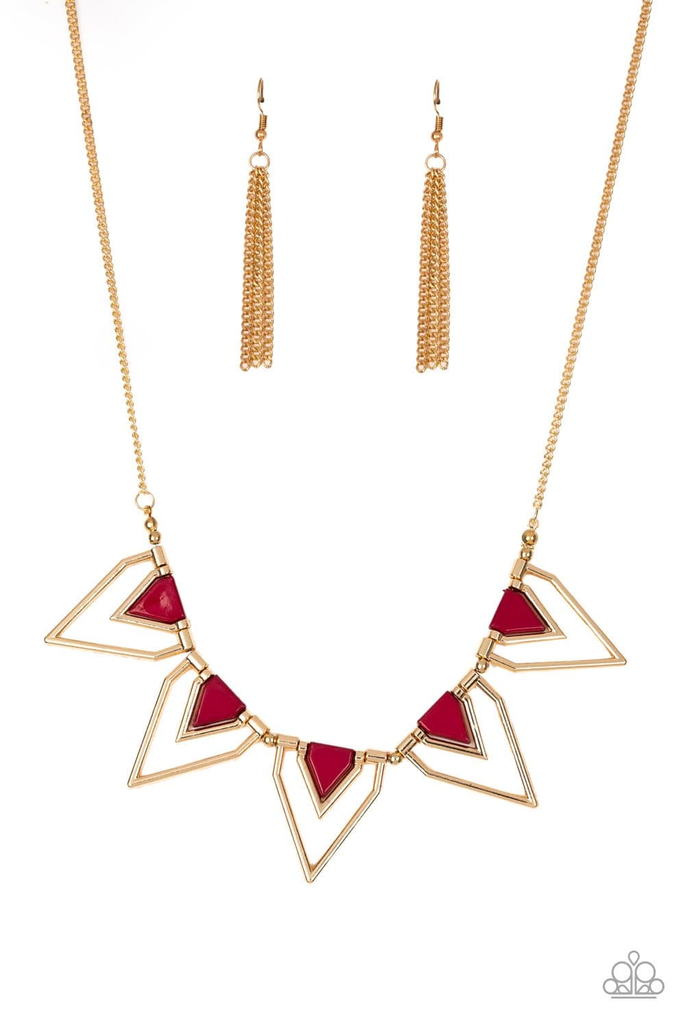 A152 - The Pack Leader Red Necklace by Paparazzi Accessories on Fancy5Fashion.com