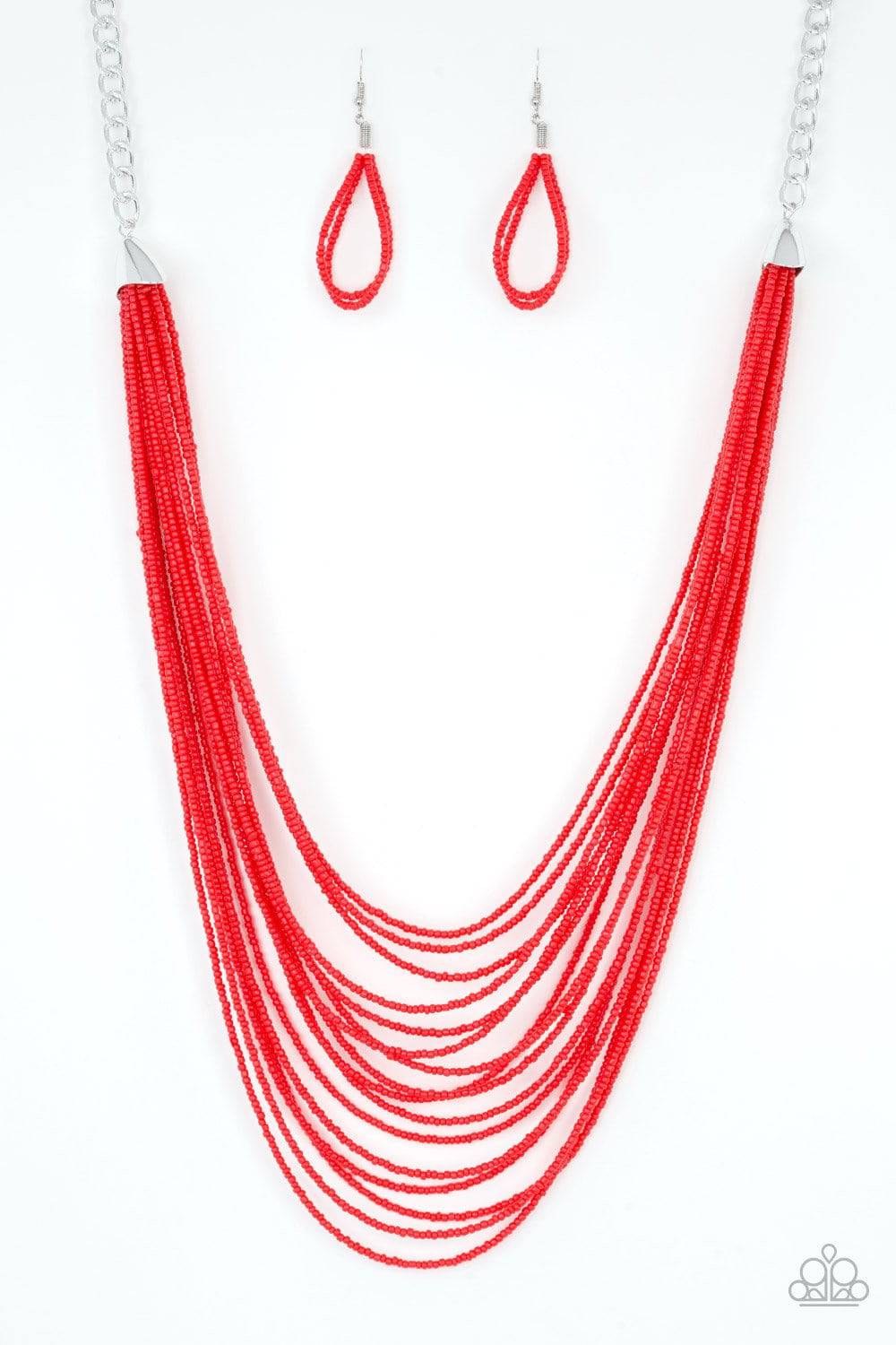 A153 - Peacefully Pacific Seed Bead Necklace by Paparazzi Accessories on Fancy5Fashion.com