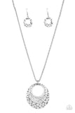 A16 - Texture Trio Silver Necklace by Paparazzi Accessories on Fancy5Fashion.com