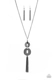 A166 - Timelessly Tasseled Black Necklace by Paparazzi Accessories on Fancy5Fashion.com
