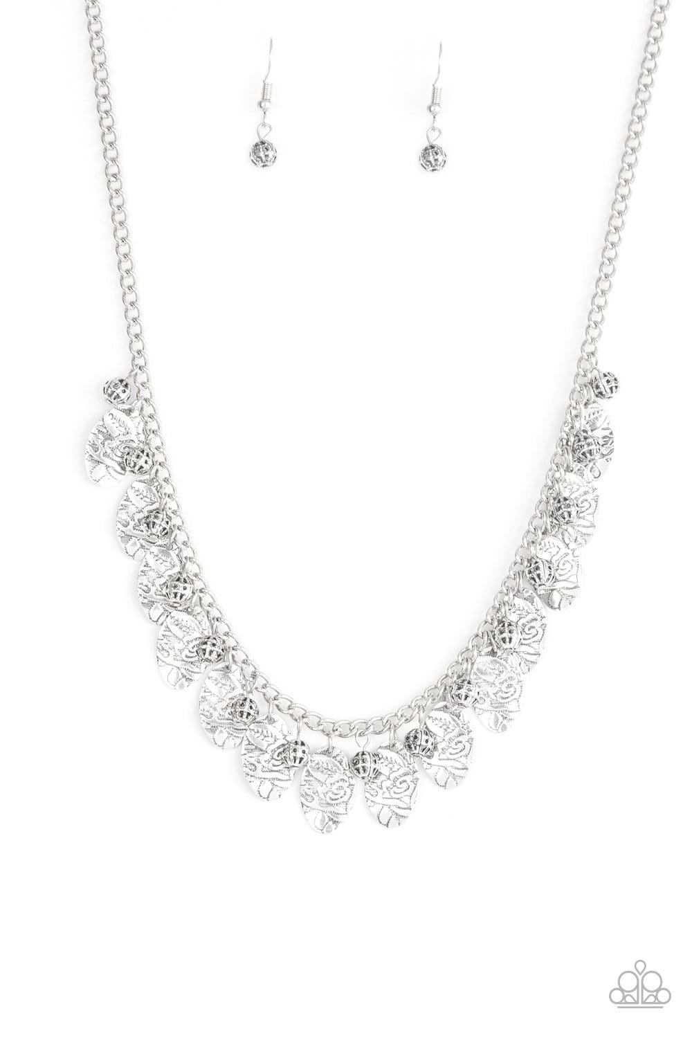 A185 - Vintage Gardens Blue Necklace by Paparazzi Accessories on Fancy5Fashion.com