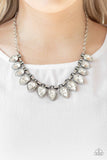 A19 - FEARLESS Is More Silver Necklace by Paparazzi Accessories on Fancy5Fashion.com