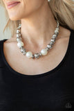 A209 - Twinkle, Twinkle, I'm the Star White Necklace by Paparazzi Accessories on Fancy5Fashion.com