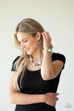 A209 - Twinkle, Twinkle, I'm the Star White Necklace by Paparazzi Accessories on Fancy5Fashion.com