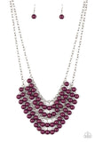 A212 - Bubbly Boardwalk - Purple Necklace by Paparazzi Accessories on Fancy5Fashion.com