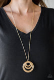 A225 - Savagely She-Wolf - Gold Necklace by Paparazzi Accessories on Fancy5Fashion.com