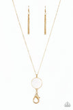 A320 - Shimmering Seashores Gold Lanyard Necklace by Paparazzi Accessories on Fancy5Fashion.com