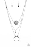 A386 - Lunar Lotus, Paparazzi Black Necklace by Paparazzi Accessories on Fancy5Fashion.com