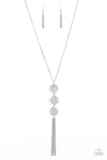 A389 - Triple Shimmer White Necklace by Paparazzi Accessories on Fancy5Fashion.com