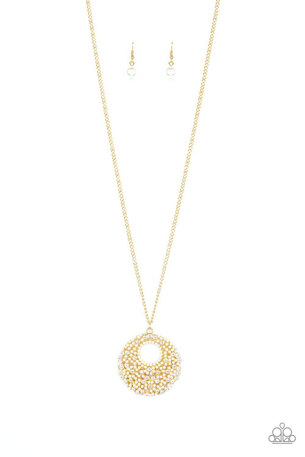 A39 - Pearl Panache Gold Necklace by Paparazzi Accessories on Fancy5Fashion.com