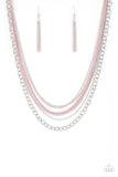 A43 - Intensely Industrial Pink Necklace by Paparazzi Accessories on Fancy5Fashion.com