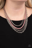 A43 - Intensely Industrial Pink Necklace by Paparazzi Accessories on Fancy5Fashion.com