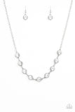A53 - StarLit Socials White Necklace by Paparazzi Accessories on Fancy5Fashion.com