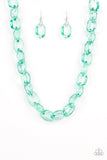 A55 - Ice Queen Green Necklace by Paparazzi Accessories on Fancy5Fashion.com