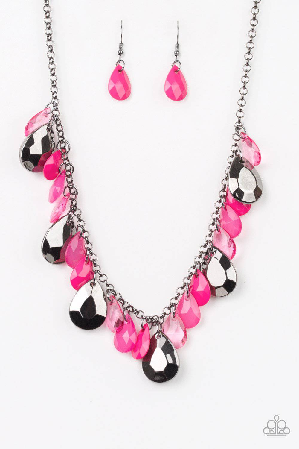 A78 - Hurricane Season Pink Necklace by Paparazzi Accessories on Fancy5Fashion.com