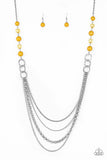 A88 - Vividly Vivid Yellow Necklace by Paparazzi Accessories on Fancy5Fashion.com