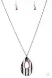 A95 - Stop, Teardrop, and Roll Pink Necklace by Paparazzi Accessories on Fancy5Fashion.com
