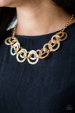 A57 - Treasure Tease Gold Necklace by Paparazzi Accessories on Fancy5Fashion.com