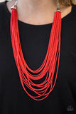 A153 - Peacefully Pacific Seed Bead Necklace by Paparazzi Accessories on Fancy5Fashion.com
