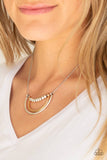 A117 - Artificial Arches Necklace in Black or Silver by Paparazzi Accessories on Fancy5Fashion.com