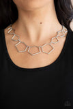 A273 - Full Frame Fashion Silver Necklace by Paparazzi Accessories on Fancy5Fashion.com
