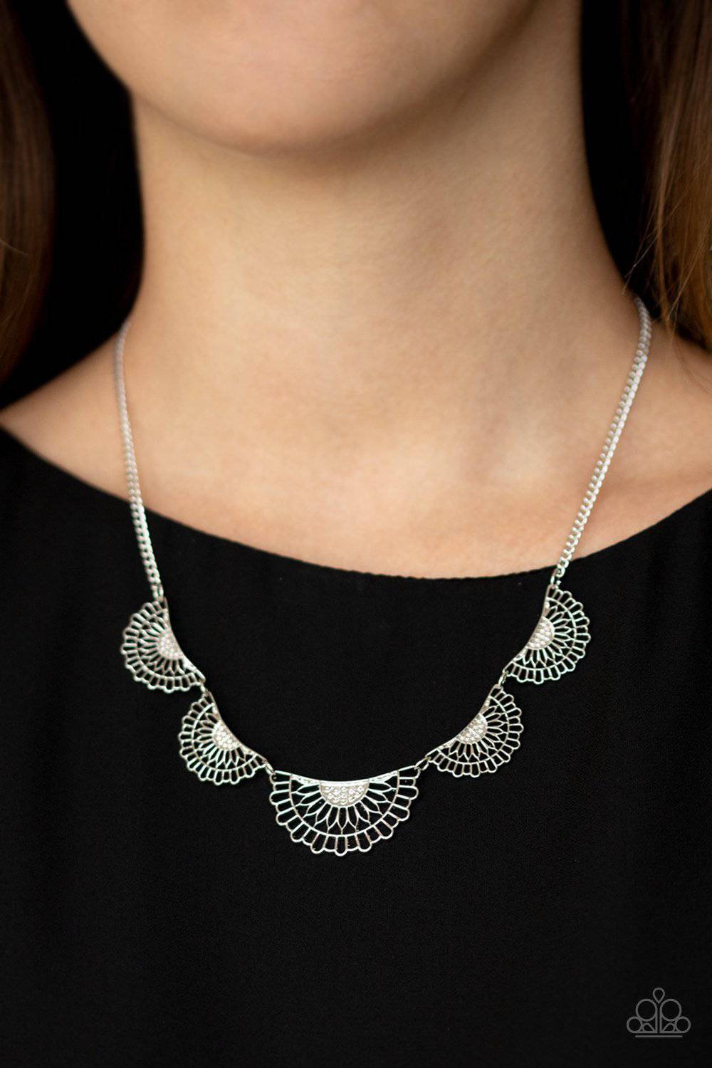 A367 - Fanned Out Fashion Necklace by Paparazzi Accessories on Fancy5Fashion.com