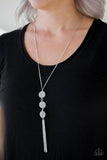 A389 - Triple Shimmer White Necklace by Paparazzi Accessories on Fancy5Fashion.com