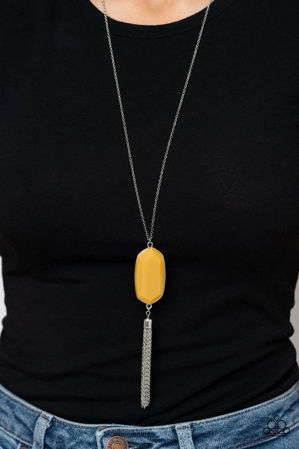 A207 - Got A Good Thing GLOWING, Yellow Necklace by Paparazzi Accessories on Fancy5Fashion.com