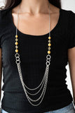 A88 - Vividly Vivid Yellow Necklace by Paparazzi Accessories on Fancy5Fashion.com