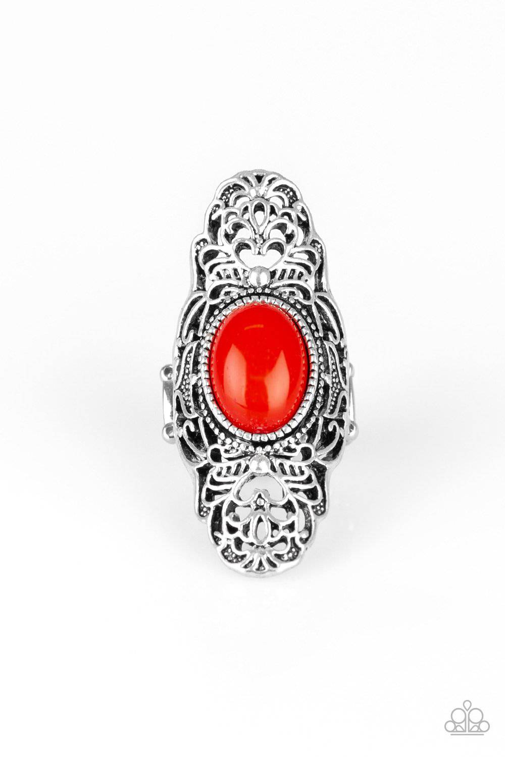 C117 - Flair for the Dramatic, Paparazzi Red Ring by Paparazzi Accessories on Fancy5Fashion.com