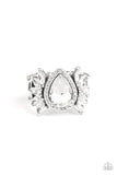 C34 - Regal Regalia White Ring by Paparazzi Accessories on Fancy5Fashion.com