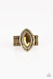 C68 - Modern Millionaire Brass Ring by Paparazzi Accessories on Fancy5Fashion.com