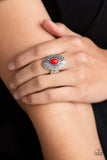 C112 - Stone Fox Red Ring by Paparazzi Accessories on Fancy5Fashion.com