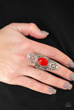 C117 - Flair for the Dramatic, Paparazzi Red Ring by Paparazzi Accessories on Fancy5Fashion.com