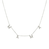 Silver MAMA Station Necklace