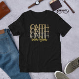 Faith over Fear Unisex Size T-Shirt - Gold by Fancy5Fashion on Fancy5Fashion.com
