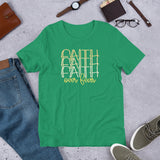 Faith over Fear Unisex Size T-Shirt - Gold by Fancy5Fashion on Fancy5Fashion.com