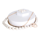 Triple Strand Faux Pearl Statement Necklace on Fancy5Fashion.com