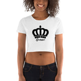 Queen Women’s Crop Tee - Black on White by Fancy5Fashion on Fancy5Fashion.com